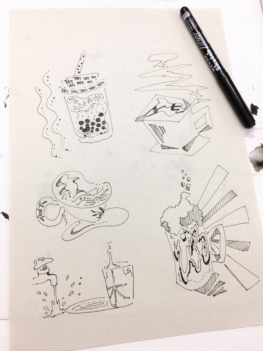 この前描いた飲み物のイメージ落書き 