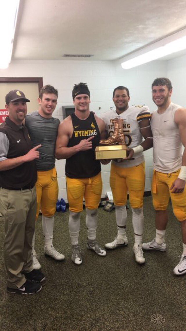 CoachClaborn's tweet photo. Throwback to 2016 when the Boot came home!! Btw, 3 of the 4 DUDES in this picture are on NFL rosters and the 4th is going to be a Sr this year!! 👀👀👀#RideForTheBrand https://t.co/k6H84korOl