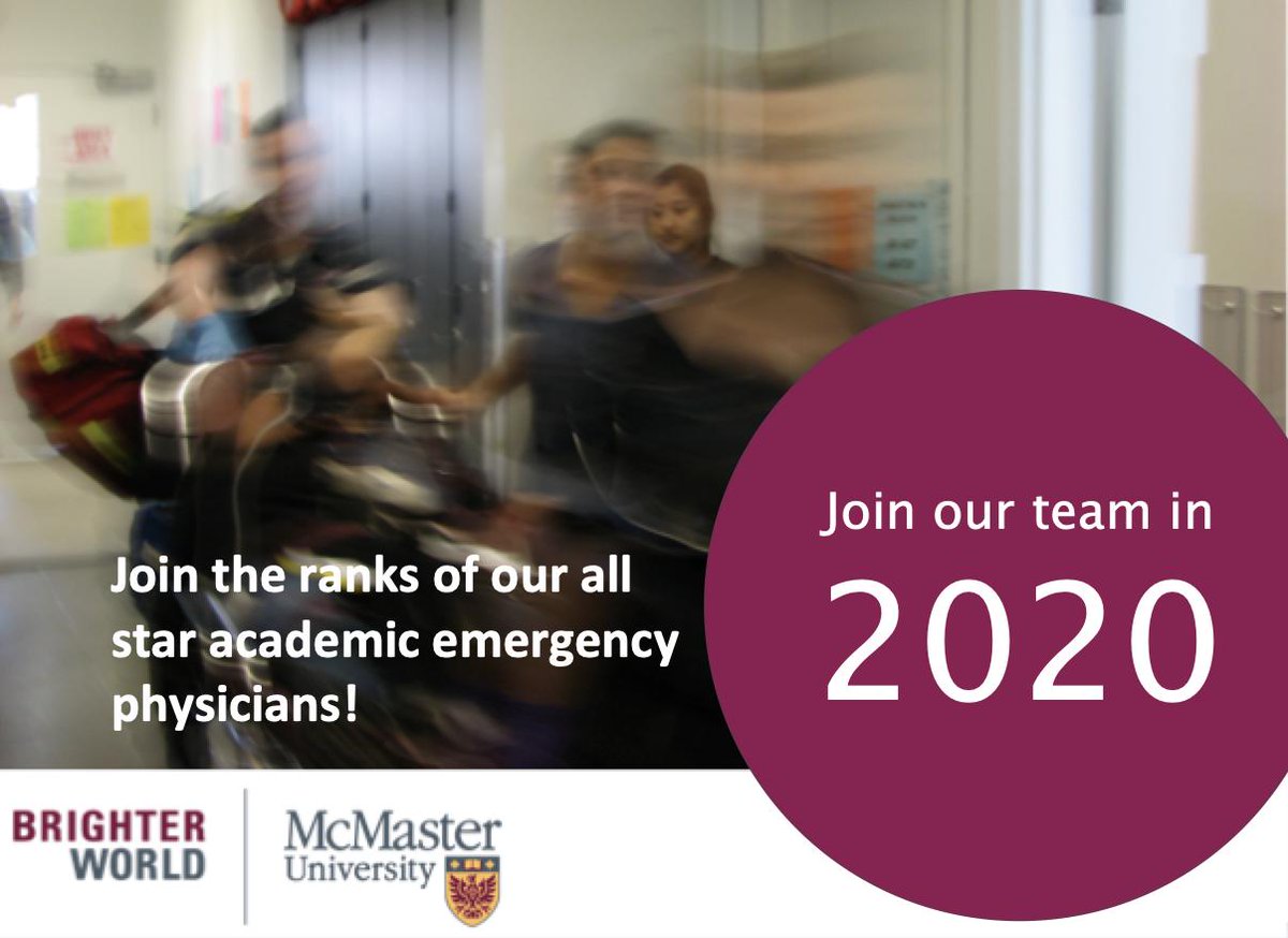 MacEmerg's tweet photo. Come and Join our Amazing EM Team! @HamHealthSci @StJoesHamilton and @MacEmerg are jointly seeking EM Physicians for a start in 2020.
If you have/eligible for an FRCPC (EM) or CCFP-EM and are interested in applying, please see https://t.co/bGcNgzBQFB for details! https://t.co/xycXWkIhab