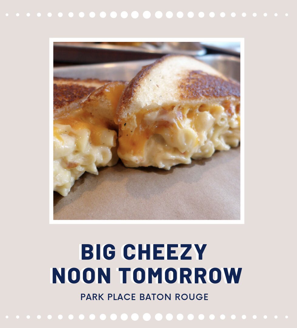 parkplacebr's tweet photo. The @bigcheezybr food truck will be parked in our guest parking lot tomorrow! All residents current and new are welcome to join our cheezy party 🤩🧀🎉 #SeriousFun #ItsGonnaBeCheezy #SeriousMoveInDay https://t.co/t9KnKI4UUa