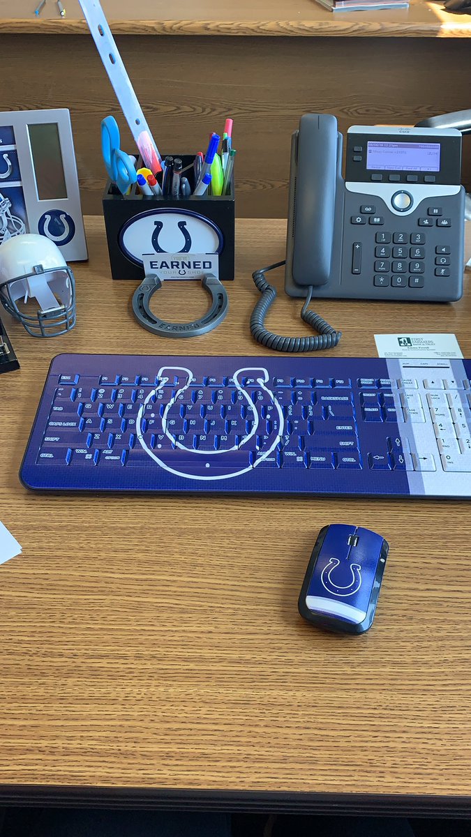 connermrs's tweet photo. Loving the newest addition to my @colts office #ColtsSTM #Bleedblue #believeinblue #GoColts ππ https://t.co/kIrPj7wlW4
