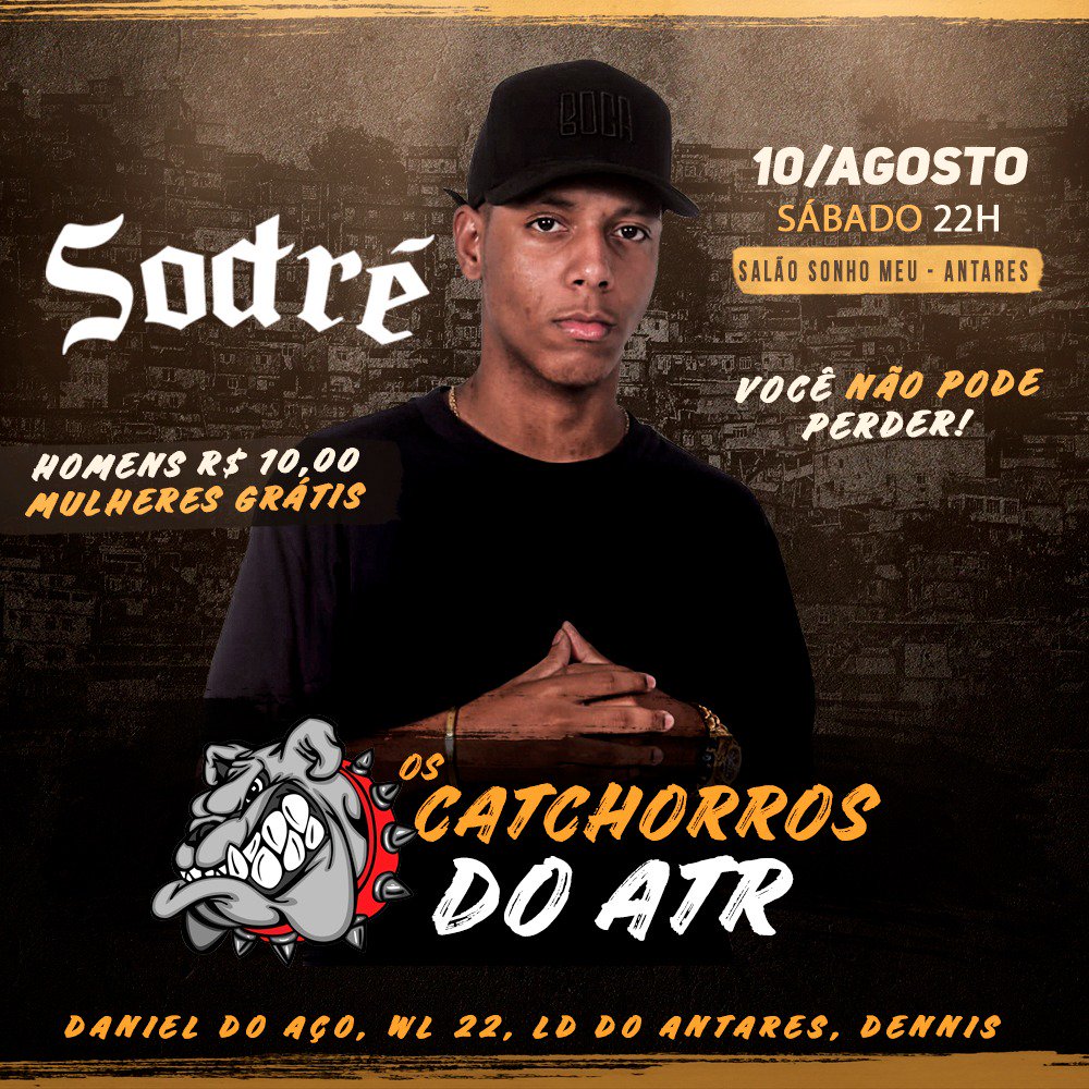 OsCatchorros's tweet photo. É SÁBADO !! 😱
VENHAM COMEMORAR O DIA DOS PAIS 🎊
💥CANTOR SODRÉ AO VIVO + TOP'S DJS 💥
( COMUNIDADE DO ANTARES, RUA DO BROTHER BURGUER - SALÃO SONHO MEU )
#LINKdoEVENTO ⬇️⬇️⬇️ https://t.co/Z6fm6nVYfs https://t.co/Gt9cj14nUg