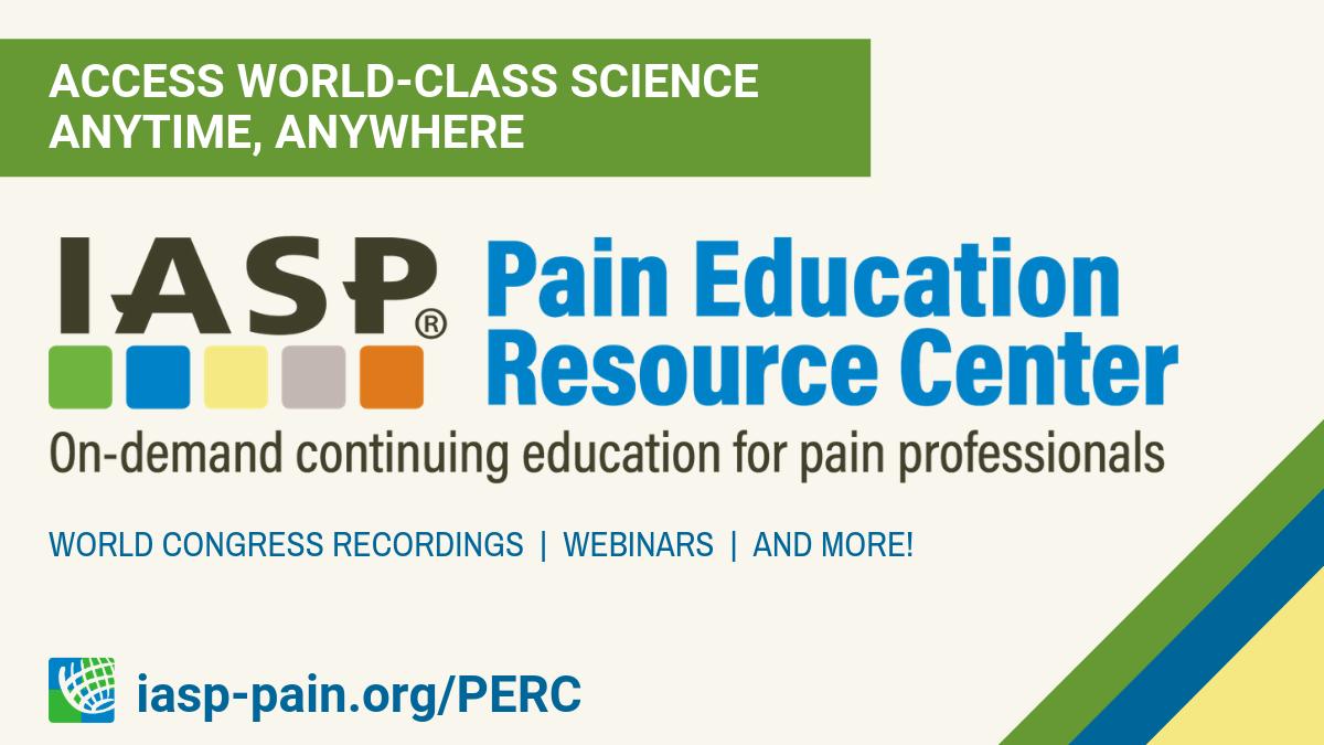 IASPpain's tweet photo. FREE on-demand education for #pain professionals - available exclusively to #IASP members - through PERC (Pain Education Resource Center). Learn from leading global experts anytime, anywhere. Get started today at https://t.co/eQr4PgcUzF. #studypain #paineducation #iaspPERC https://t.co/uoWSYlsJIk