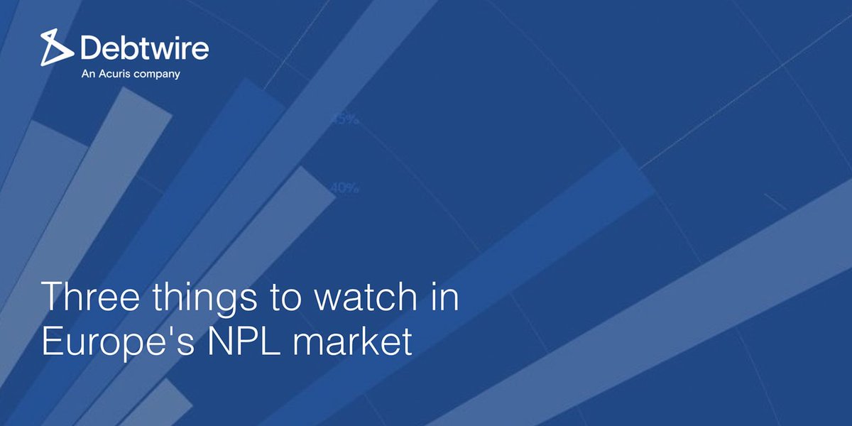 Debtwire's tweet photo. Securitisation is playing an increasing role in the maturing NPL market. In fact, some 20% of loan portfolio sales so far in 2019 have been in an NPL securitisation. To find out more read the full article here >> https://t.co/AKSuxPmcax
#DebtwireWeek https://t.co/u6HwkJb7o2