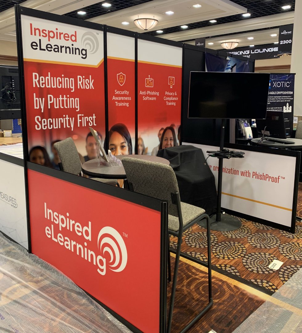 InspiredeLearn's tweet photo. If you are attending the Black Hat Event in Las Vegas, our team would like to meet you, we are at booth #IC2002. Catch our demos on PhishProof and our Security First Solutions plus promo giveaways until supply last. #BHUSA #Phishing #PhishProof #SecurityFirstSolution https://t.co/COj9sb6upC