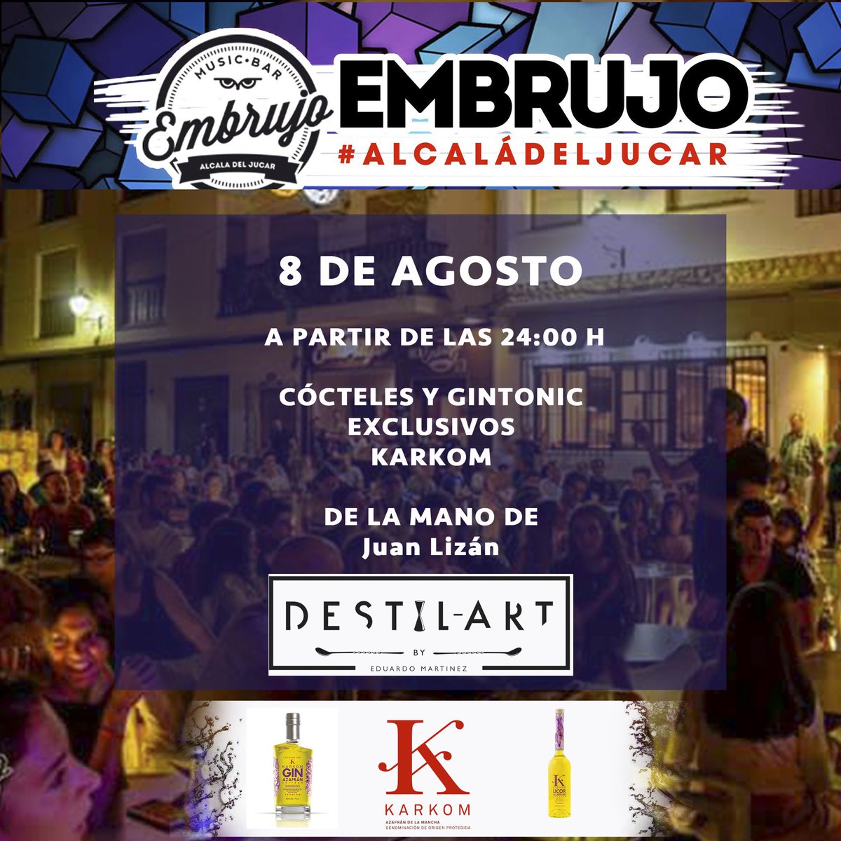 AZAFRANESM's tweet image. Esta noche nos vemos en el pub #embrujo #alcaladeljucar 
#Cócteles y #gintonic con sabor a #azafrándelamancha karkom de la mano de @ArtDestil