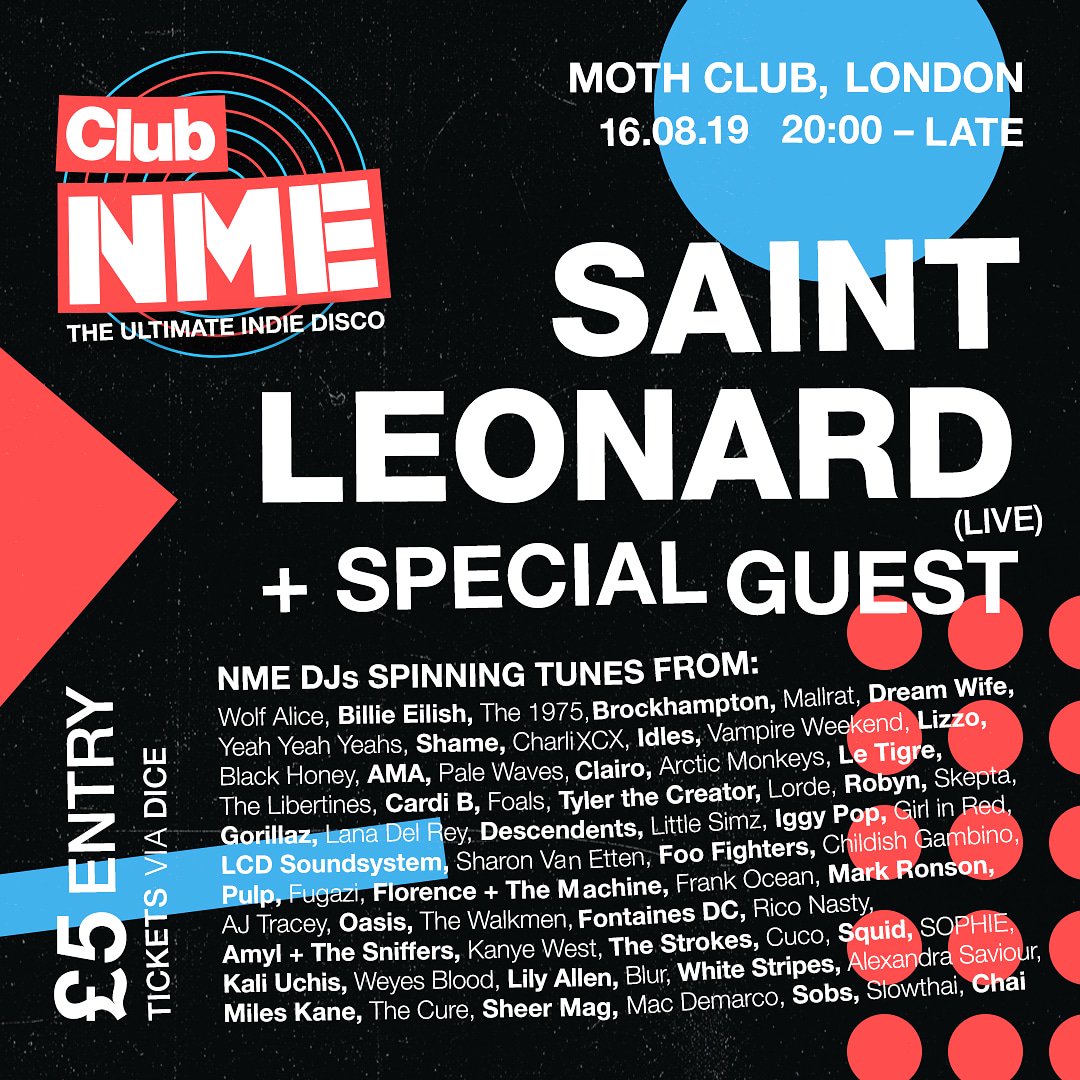 Charliegunn's tweet photo. I've been working on this one for a while! The most important clubnight of my youth is back from the dead with a brand new twist next Fri at London's @Moth_Club. Come and party with us and watch @THESAINTLEONARD perform live (plus a lil surprise) Tickets: https://t.co/29EGxneJFX https://t.co/czwYYMFpp8