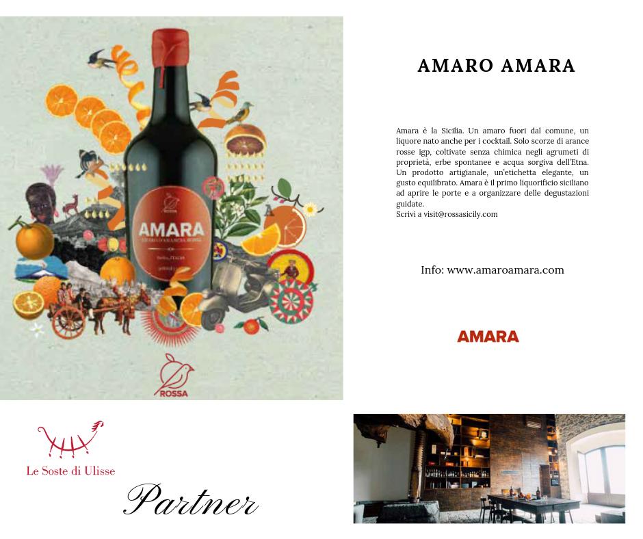 #PARTNER de #LeSostediUlisse anche #Amara! Un amaro fuori dal comune, un #liquore con scorze di arance rosse igp, coltivate senza chimica negli agrumeti di proprietà, erbe spontanee e acqua sorgiva dell’Etna. Un prodotto artigianale, un gusto equilibrato. #sicilia