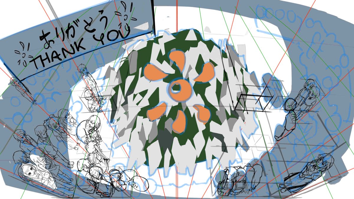 snowyani's tweet photo. A bit late considering the timing, but here's a piece I did in tribute to Kyoto Animation studios as a commission for osu! game. All the commission money had went towards the Sentai Filmworks fundraiser at the time so that's pretty cool. The piece is rn up on the osu! game menu. https://t.co/Qo4IKqbLXt