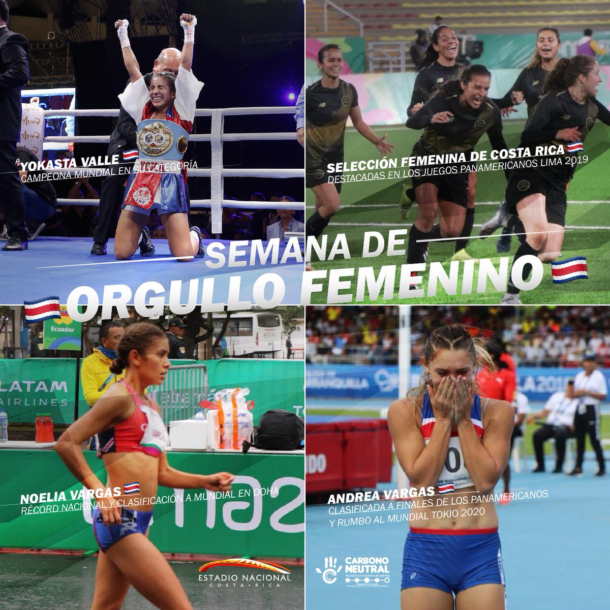 EstadioNCR's tweet photo. #SemanadeOrgulloFemenino
La expresión de estas chicas nos hace emocionarnos y festejar con ellas sus éxitos. Poner su nombre en alto y cumplir sus metas es cosa de valientes.🔥
Falta mucho por recorrer chicas, pero de una cosa estamos seguros, ¡Todo Costa Rica está a su lado! 🇨🇷 https://t.co/h1ZrQCUT8S