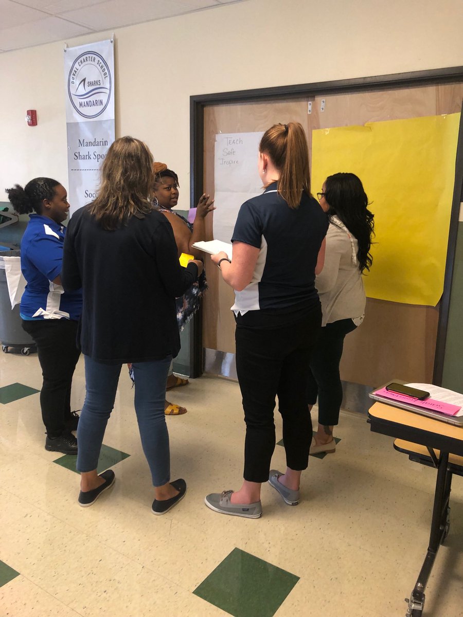 MrsCrossCSUSA's tweet photo. Math teachers discussing all the responsibilities of a teacher.  ⁦@mandarincharter⁩ #csusaimpactfl #ALearningAdventure https://t.co/x5Ai4x3rAE