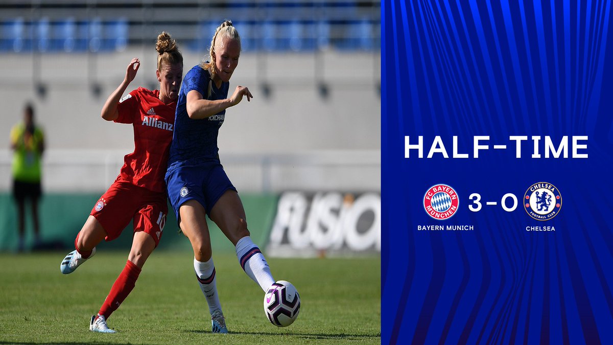 ChelseaFCW's tweet photo. The Blues are behind at the break. 👎

#CFCWTour https://t.co/sKegQuqqLk