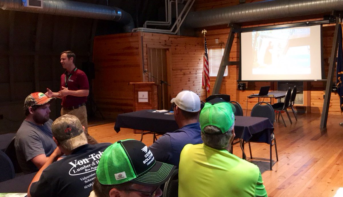 drew_garretson's tweet photo. Kicking off the 2019 @IndyHabitat #AgBuild at the @IndyStateFair with @HirtAlan. Thanks to @LandOLakesInc for hosting our luncheon for the Indiana Co-op volunteers #feedinghumanprogress https://t.co/BQpc0d8Mip