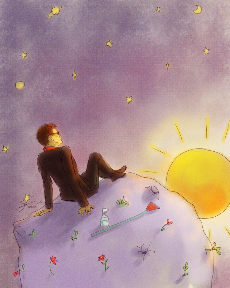 jzeten's tweet photo. “Where are the people?” resumed the little prince at last. “It’s a little lonely in the desert…” “It is lonely when you’re among people, too,” said the snake.”

speedpaint/#TheLittlePrince aesthetic mixed with #Crowley building stars  #GoodOmens #GoodOmensArt https://t.co/qjNyOclK7V