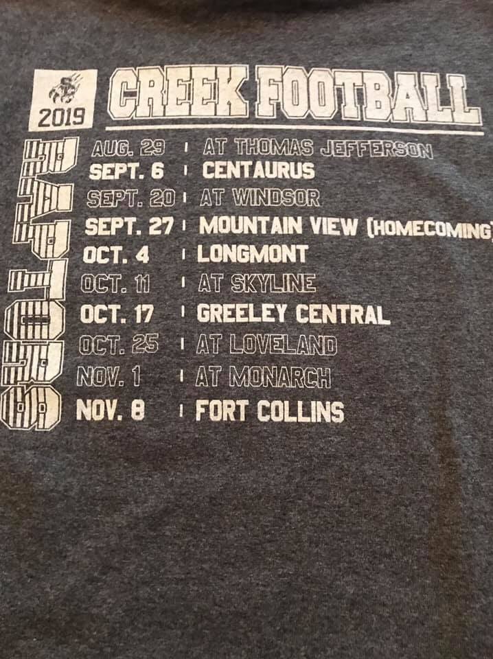 SilverCreekRABC's tweet photo. Be sure to get your Homecoming T-Shirt during Picture/Locker Days! They are only $10 &amp; you can pay be cash or check (made out to RABC).  This is a fundraiser for Football. Get one before they are gone!! @ErickFinnestead @SCRaptorsAD https://t.co/le2fpmErqh