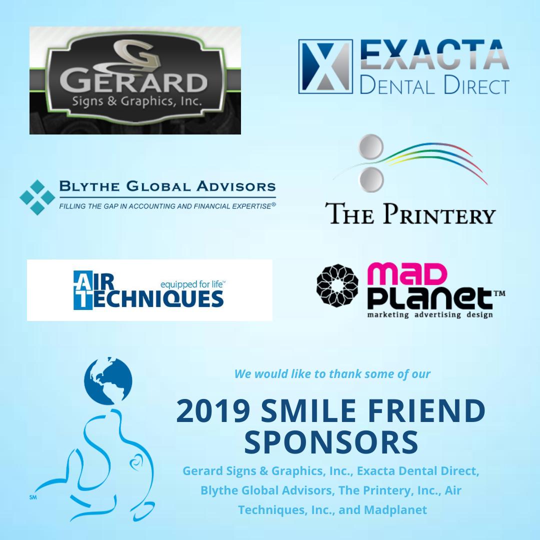 SFEFoundation's tweet photo. We want to use this #ThankfulThursday to recognize some more of our 2019 Smile Friend sponsors. Thank you to @GerardSigns, @exactadental, @BGAPerspective, The Printery, @AirTechniques, and @Madplanettv for helping us deliver Smiles for Everyone! 😀🦷

#GivingBackSmiles  #sponsors https://t.co/yPtKHTTE54