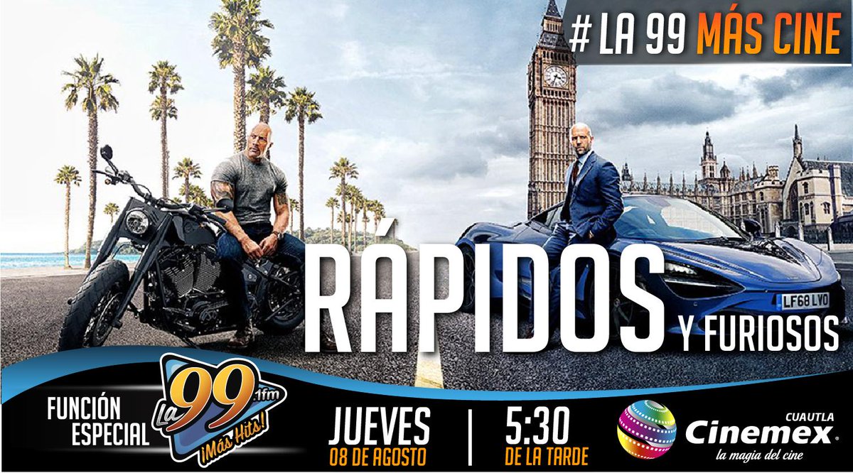 Este #JuevesdeRockconMiguel no te puedes perder nuestra Función Especial 99 de esta tarde en Cinemex Plaza los Atrios en Cuautla.  
Sigue nuestros espacios en vivo y gana tus boletos.