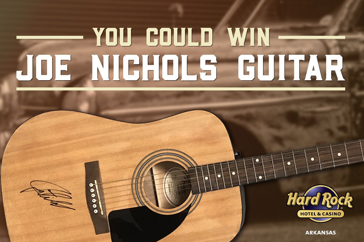 HRArkansas's tweet photo. Spin the wheel for a chance to WIN a signed guitar from award winning Arkansas native when he performed at Hard Rock Hotel & Casino Sioux City, Joe Nichols!!
Raffle tickets will be available to purchase and all monies recieved will go back to Chamber. #spintowin #raffledrawing https://t.co/vPhiRRUhZK