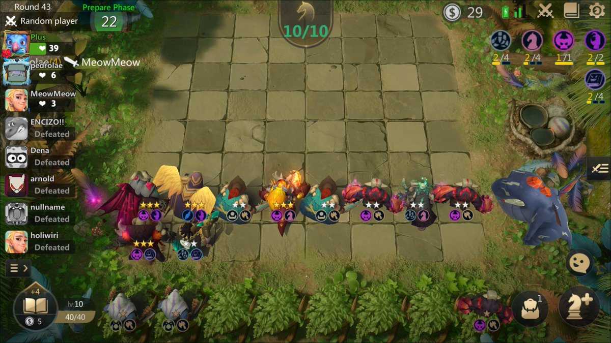 PlusRB_'s tweet photo. Most fun I've had in a while with this game. Stacked Demons build taking down 2 Beast Warriors at the end! #autochess #autochessmobile #doubleboat https://t.co/Smbxngfmwl