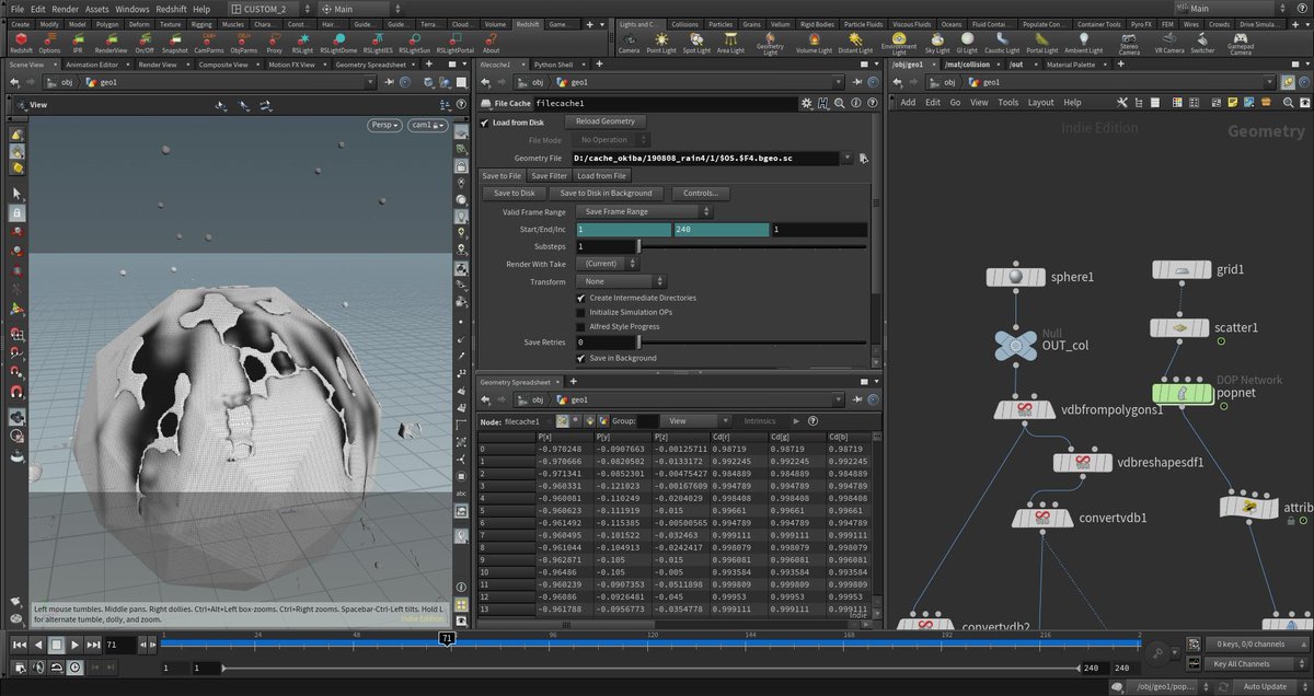 JakeTamamura's tweet photo. Working on Rain system ver.2 in @sidefx Houdini.
#houdini #sidefx #vfx #rain #simulation #sim #visualeffects #visualdesign #mograph #motiongraphics #motion #cinema4d #prodecural #3d #cg #3dcg #raining #redshift3d @Sidefx_jp https://t.co/1Z8oaxXJug