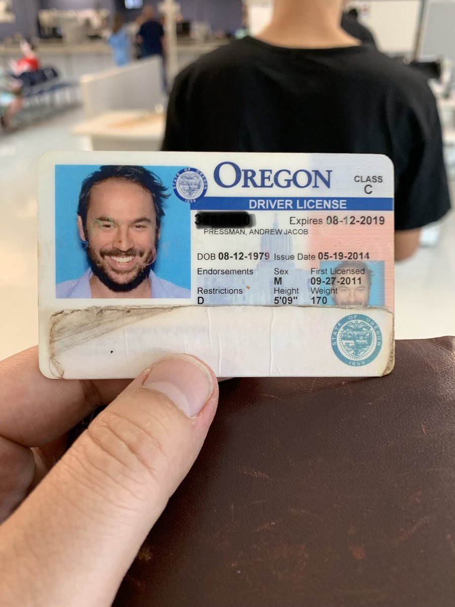A Thread From Andypressman New License Day I Ll Miss This Photo Of Me But Not The Change Of Address Sticker That Rubbed Off A Month
