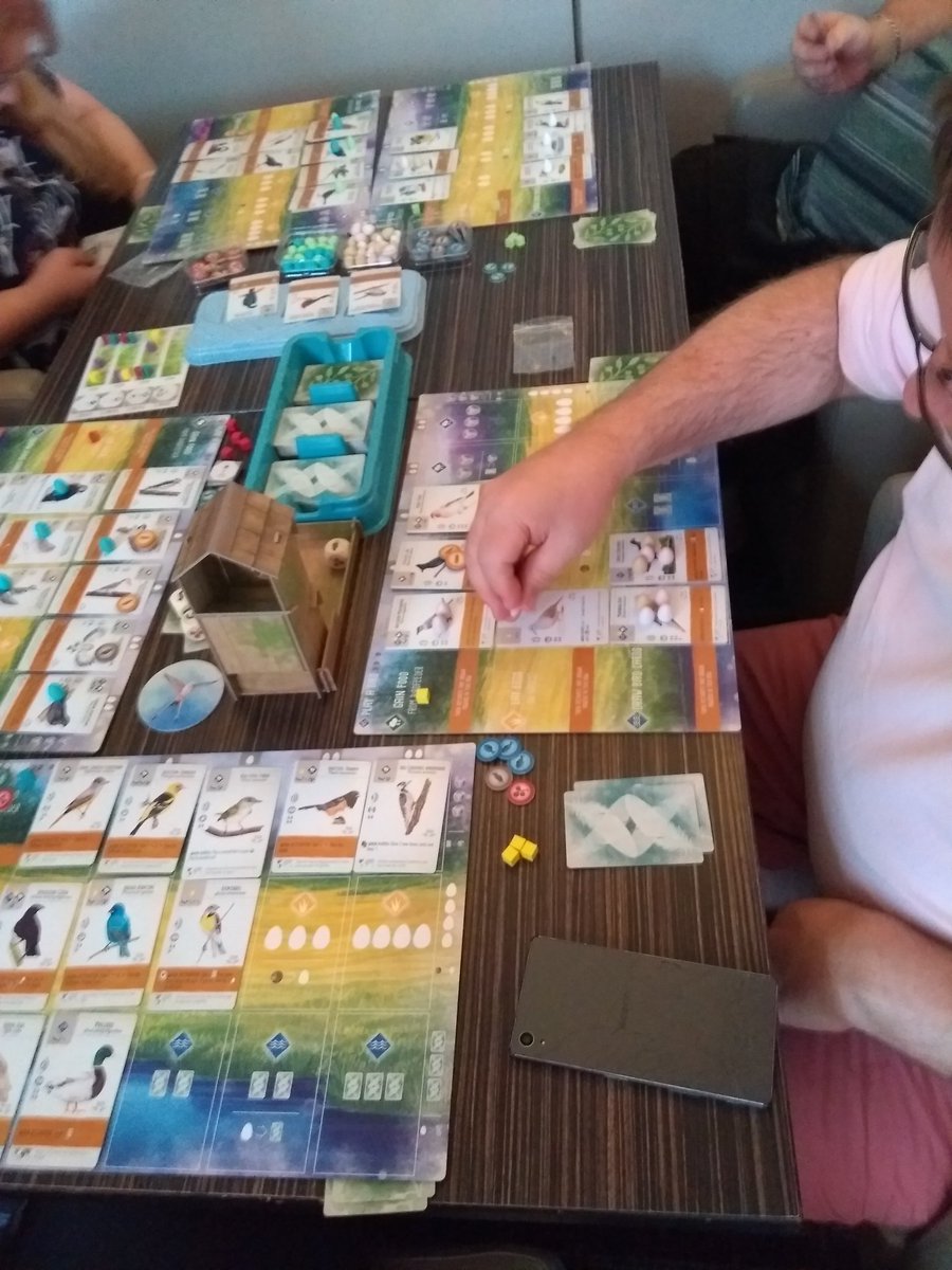BeckyParnham's tweet photo. So the games begin #handycon #boardgames #wingspan https://t.co/ZKyzT9F83m