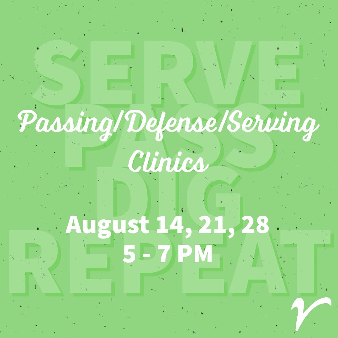 More skills clinics are happening! Join us on Wednesday nights for more practice on defensive skills and serving. Again, you can sign up online and use these clinics to get prepped for school volleyball! #clinics #livetowin
