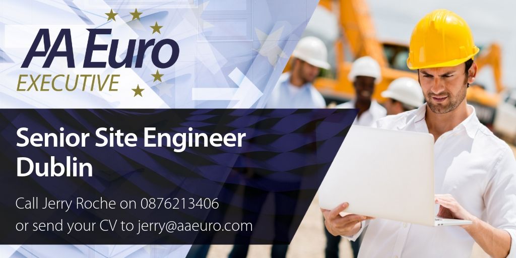 aaeurogroup's tweet photo. We have roles for Senior Site Engineers in various areas around Dublin with a top tier construction company. Candidates must have 5+ yearsโ experience.
#jobfairy #workinDublin #DublinJobs #JobsInDublin #getHired https://t.co/U27IUqG7G3