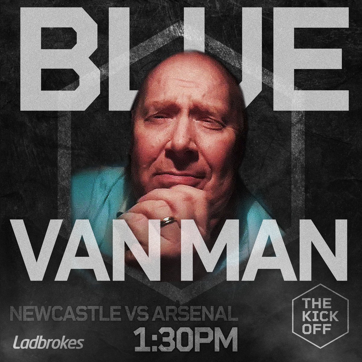 TrueGeordieTG's tweet photo. This Sunday the legendary @BlueVanMan4 makes his debut on #TheKickOff 

Retweet if you’re excited for this 😆 https://t.co/engS1hDNpp