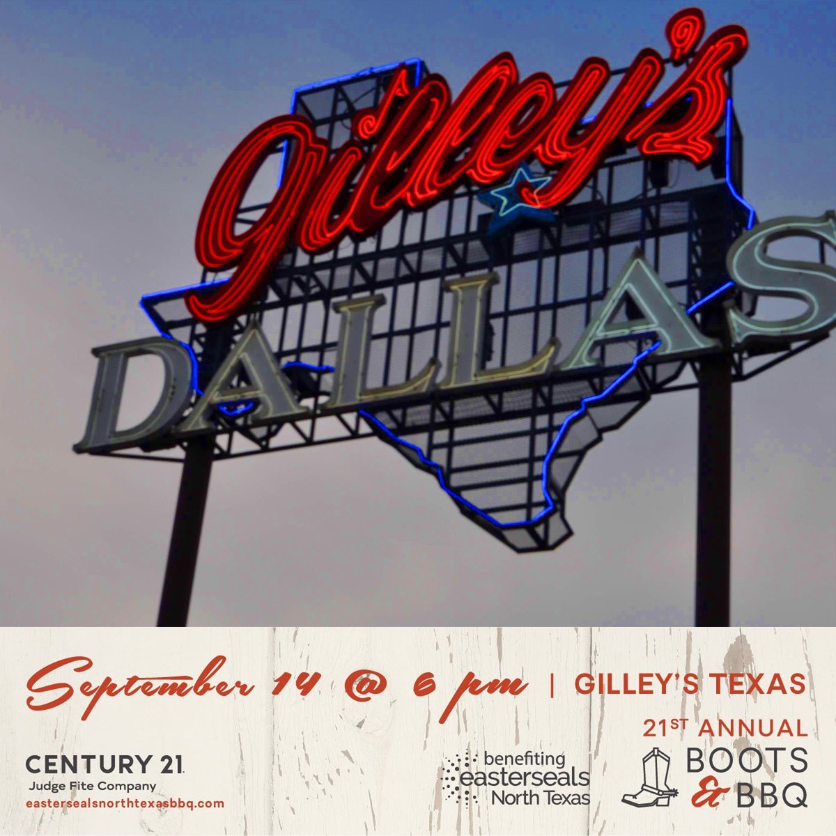 Our <a href="/Century21judge/">CENTURY 21 Judge Fite Company</a> Fite 21st Annual Boots, BBQ &amp; Casino – Presented by <a href="/CardFinancial/">CardinalFinancial</a> is on September 14th!

Join us for a night of delicious barbecue, fun casino games, and cocktails, sponsored by <a href="/SQVConstruction/">SQV Construction</a>!

For more information, Visit: e.givesmart.com/events/dHS/