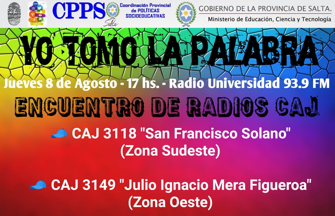 Hoy los alumnos del  CAJ Mera Figueroa asisten a la radio universidad a expresar , compartir y volcar sus conocimientos y saberes adquiridos aprendidos en el mismo con el profe de radio  <a href="/bruja_eric/">Brujaeric</a>  <a href="/l_sempertegui/">sempertegui lis</a> <a href="/fguillesaavedra/">GUILLERMO SAAVEDRA</a> <a href="/yoyballon/">Yoy Ballón</a> <a href="/UrtubeyJM/">Juan Manuel Urtubey</a> <a href="/AC_MeraFigueroa/">Aula Creativa</a>