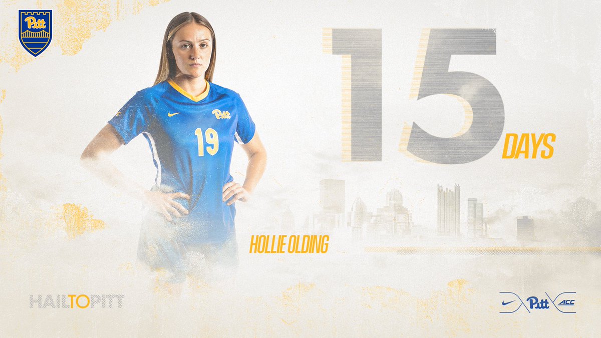 Pitt_WSOC's tweet photo. We are just 1️⃣5️⃣ days away from our regular season opener vs. Loyola Marymount‼️

📆 August 23
📍 Ambrose Urbanic Field
🕰 7:00 PM

#H2P | #CountdownToKickoff https://t.co/F2R7Uzh8au
