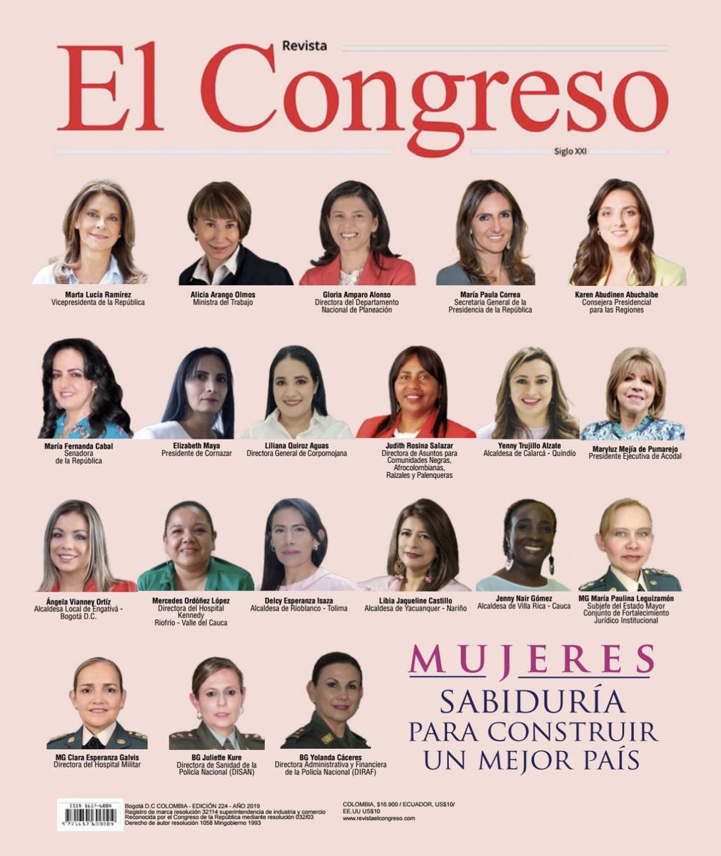 lizmaca's tweet photo. Les comparto un artículo de mi autoría plasmado en la última edición de la Revista El Congreso Siglo XXI, un especial en el que se destaca a la mujer colombiana por su sabiduría para construir un mejor país.
Léala aquí ➡ https://t.co/MeJ5pT9gqS https://t.co/qvKfgudDZU