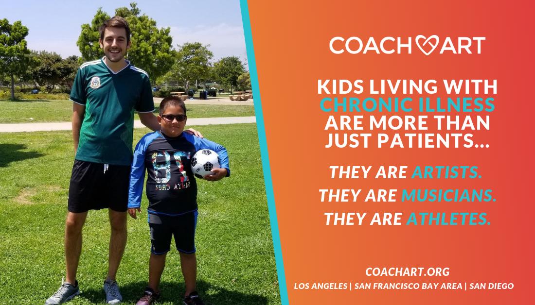 CoachArtOrg's tweet photo. Congrats Coach James & CoachArt student David on being matched for In Home #SoccerLessons in #SanDiego! CoachArt connects kids impacted by #chronicillness with a volunteer coach to learn an art or athletic activity. Learn about our newest area, San Diego! https://t.co/aBhyBdzvRE https://t.co/7CAnH4c3Pe