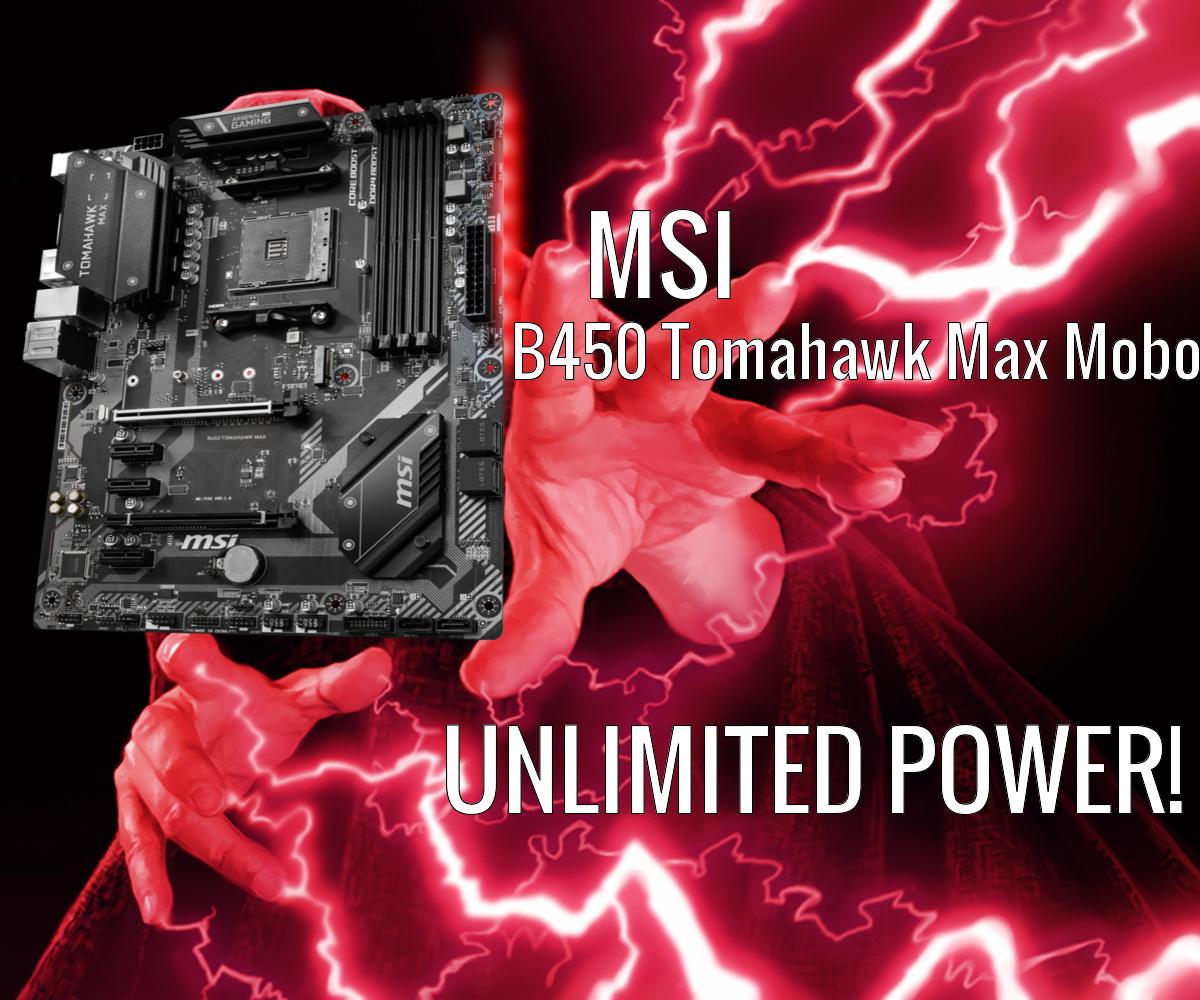 BlaineThePainTV's tweet photo. The amazing #B450Tomahawk Mobo!
Get Unlimited Power! :)
#MSIB450MAX #MSIGaming @msitweets https://t.co/rOWT7mjEGW