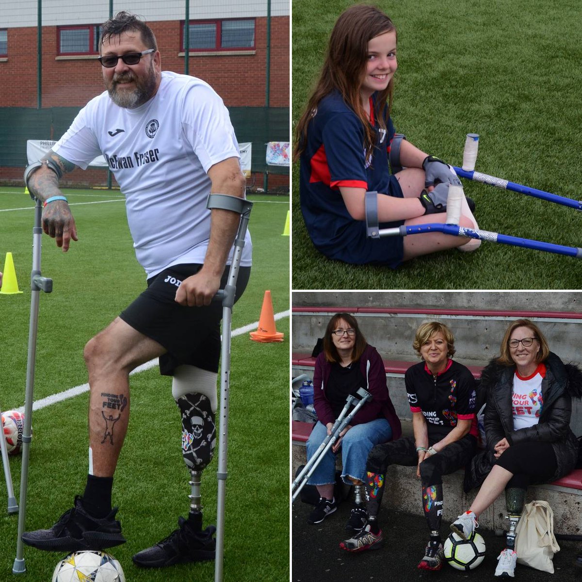 FYF_charity's tweet photo. Our Troopers had a stompingly sensational time at the Amputee Football Association Scotland day and will be going back. What better way to show that there are truly #NoLIMBits. ⚽
.
#nolegsnoproblem #nolimits #amputeefootball #belowknee #aboveknee #crutches #physicalwellbeing https://t.co/ATkmlwYBCD