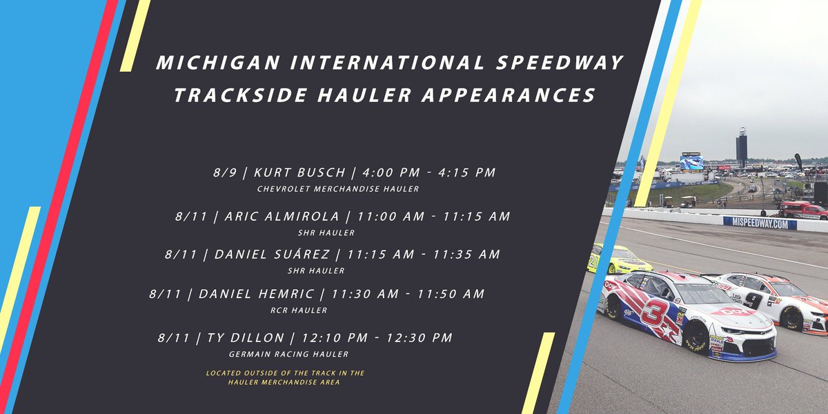 Get ready for <a href="/MISpeedway/">Michigan International Speedway</a>! 🖊