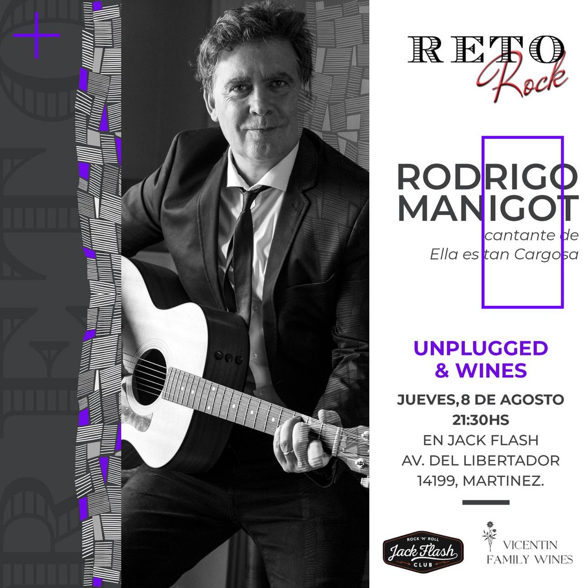 rodrigomanigot's tweet photo. Hoy 22.30 
Acústico en el #JackFlashBar Martínez. Entrada Libre
#RetoRock https://t.co/DyD43TNdZL