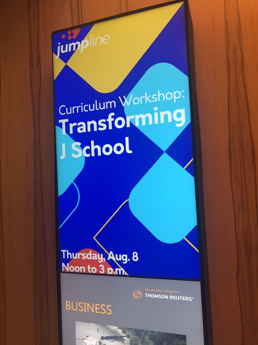 jbatsell's tweet photo. Spending the afternoon rethinking the curriculum committee as a product design team. Let’s do this. #aejmc19 #transformjournalism https://t.co/0iT5WnalQG