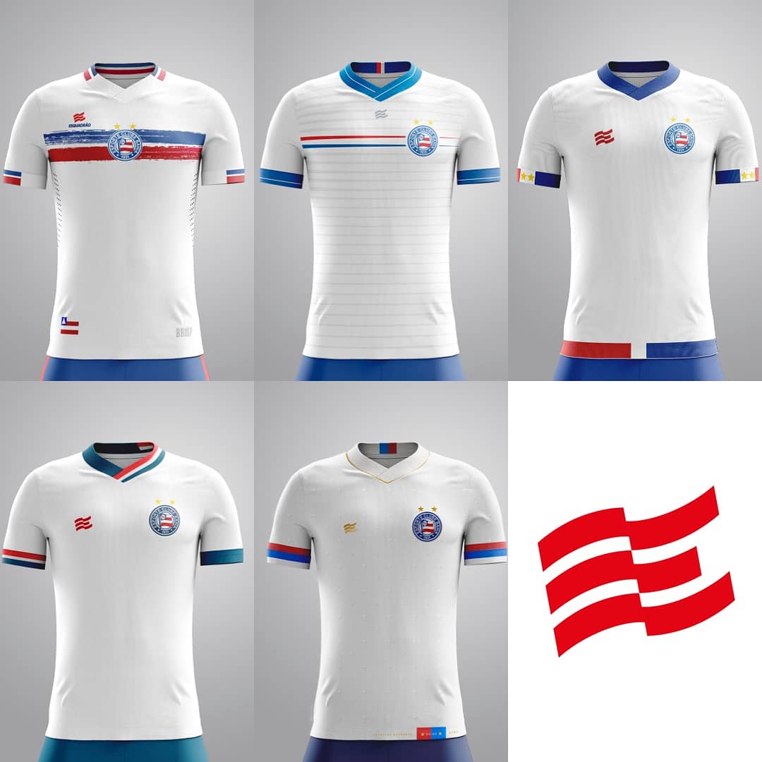 Em agosto desse ano, os sócios do Bahia votaram para decidir os próximos  uniformes do clube. Os designs vencedores (ainda não anunciados) serão  usados na temporada 2023. Qual seria a escolha do