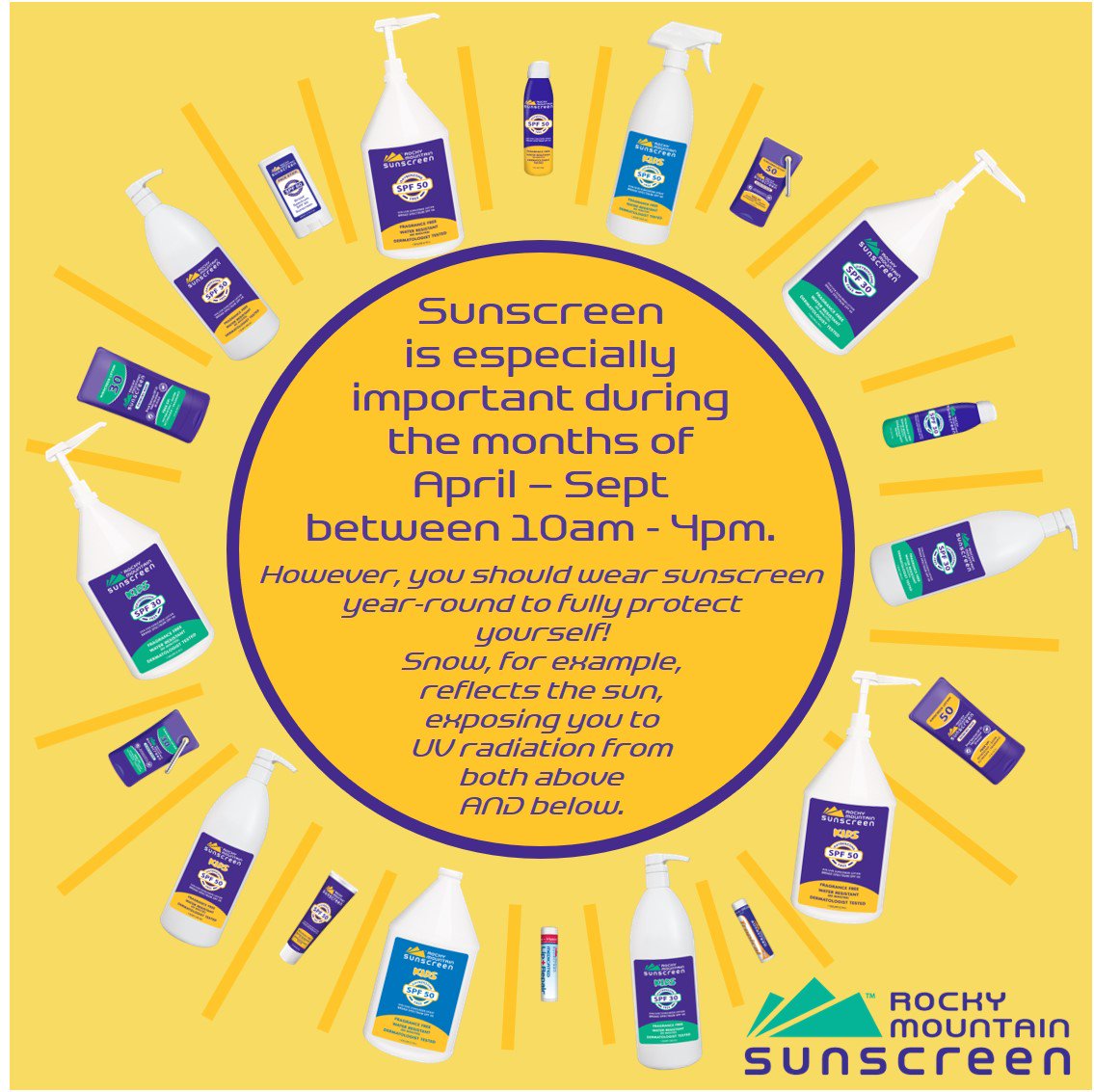 Rocky Mountain Sunscreen SPF 30 Kids Broad Spectrum Sunscreen Quart PU