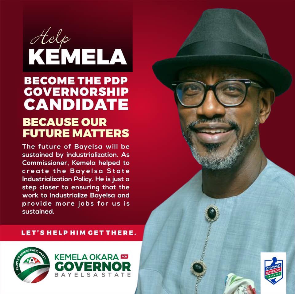 OnwardBayelsa's tweet photo. BECAUSE OUR FUTURE MATTERS

Kemela’s work is already cut out for him. He has a clear understanding of what needs to be done to provide jobs for our people. That is precisely his mission. https://t.co/8o60OoWYSv