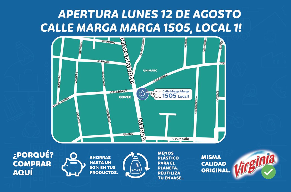 ¡ATENCIÓN QUILPUE ! 
Este LUNES 12 DE AGOSTO al fin abrimos nuestra primera tienda en QUILPUÉ. Te esperamos en calle Marga Marga 1505 local 1 Frente a la Copec. 😎😄♻️🌍🍀