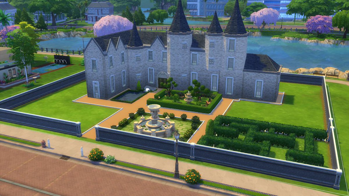 MagdaTachou's tweet photo. Ma version du château avance bien non ? Moi j'adore pour le moment ce que suis en train de construire, même si cela n'est pas dans mes habitudes ^^ 
#LesSims4 #TheSims4 #BuildSims #SimsBuild #ConstructionSims https://t.co/lduFlhQR29