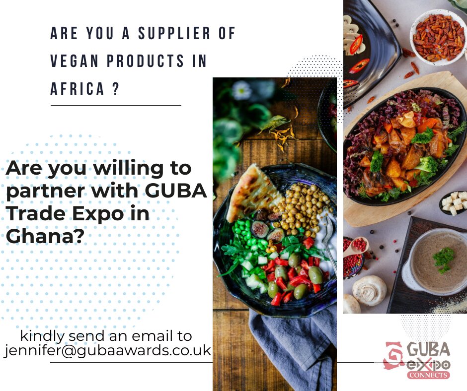 GubaTradeExpo's tweet photo. #GUBAExpoConnects
Are You Willing To Partner with GUBA Trade Expo in Accra Ghana 🇬🇭?
Kindly send an email to jennifer@gubaawards.co.uk 
#GUBAExpo https://t.co/LznkmVoM0x