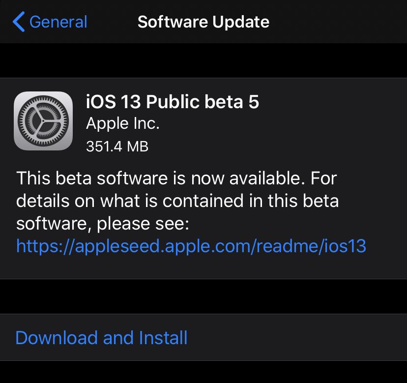 _Nick_Ackerman's tweet image. iOS 13 Public Beta 5 is now available for download, basically the same as the Dev Beta 6 👌🏻#iOS13 
#ios13beta6 #ios13beta5