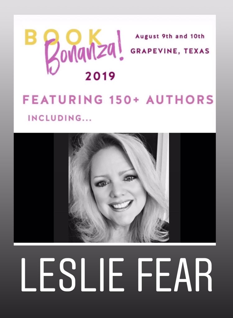 LeslieFear's tweet photo. One more day!! #bookbonanza19 #gaylordtexan #booksigning #twodayevent #excited ✍🏻📚 https://t.co/z0pVk4qMna