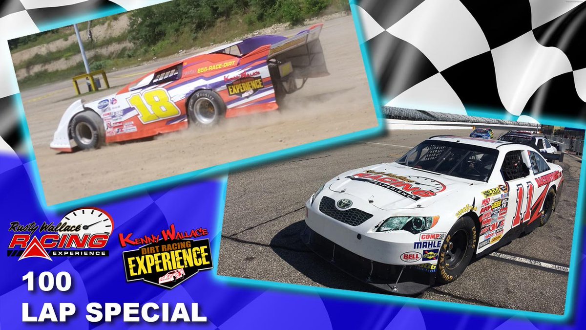 TheRacingExp's tweet photo. 100 Lap Special is Back!
For a limited you can purchase 100 laps to be used at any track we go to. You can even use them on dirt tracks with the Kenny Wallace Dirt Racing Experience.  Visit our website for complete info https://t.co/Ls07hiG4Oj @Kenny_Wallace @RustyWallace https://t.co/gszKP266Ux