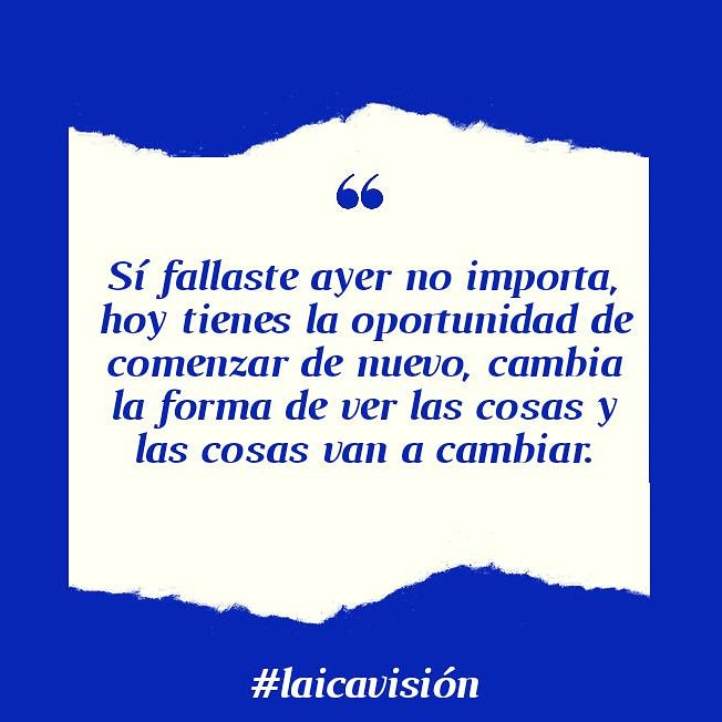 visionlaica's tweet photo. La vida siempre nos va a poner obstáculos, pero nunca te detengas.🙌🏻 Haz que tu día a día sea una nueva oportunidad para comenzar a alcanzar tus sueños.‼️
#yosoylaico #laicavision  #periodismo #ULVR https://t.co/fs1iEKHLe0