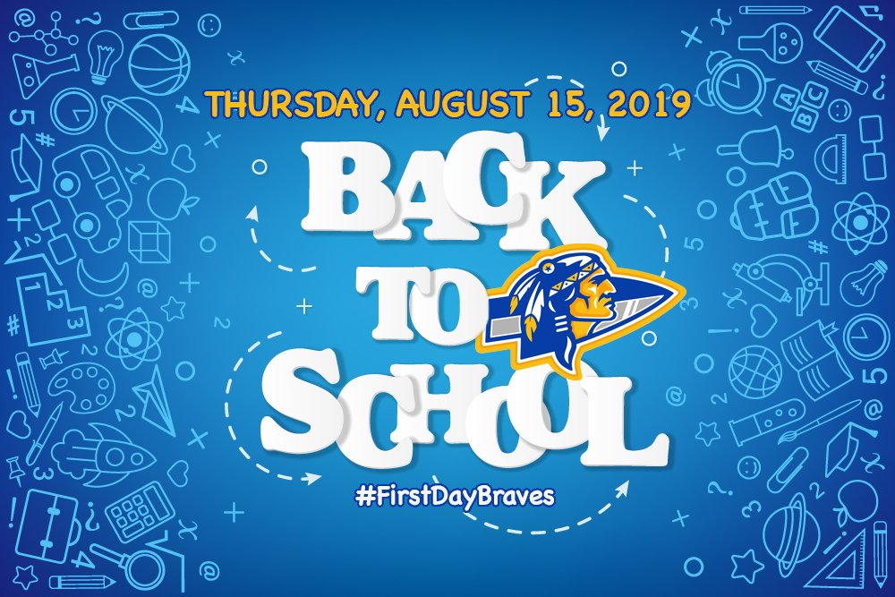 communityisd's tweet photo. It's almost time!!! Our Braves will be back to school on Thursday, August 15! Get your phones and cameras ready so you can share your first day of school pictures with us! #FirstDayBraves https://t.co/CBJzL0n0Ez